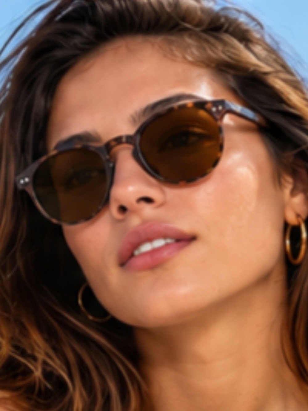 Tortoiseshell Round Sunglasses - Brown Lenses Unisex